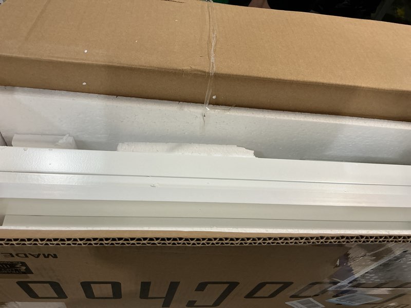 Condition photo showing Good Condition for choochoo side table living room, narrow end table with drawer and shelf, 3-tier sofa end table for small space, white white 1