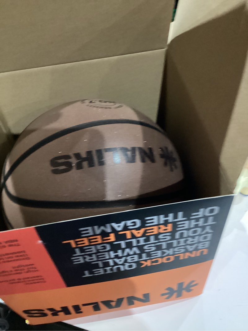 Condition photo showing Good Condition for silent basketball size 7, 29.5” – airless indoor basketball | gift box included, pro pu foam basket ball, for quiet dribbling indoor, real grooves, 90% bounciness, 12.7 oz