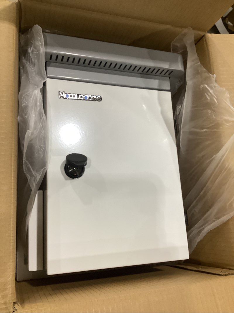 Condition photo showing New/Like New for outdoor electrical box, cold-rolled steel plate, aluminum alloy back beam, one-piece ventilation design, ip65 waterproof, wall/pole mounted (15.7" x 11.8" x 7.5")