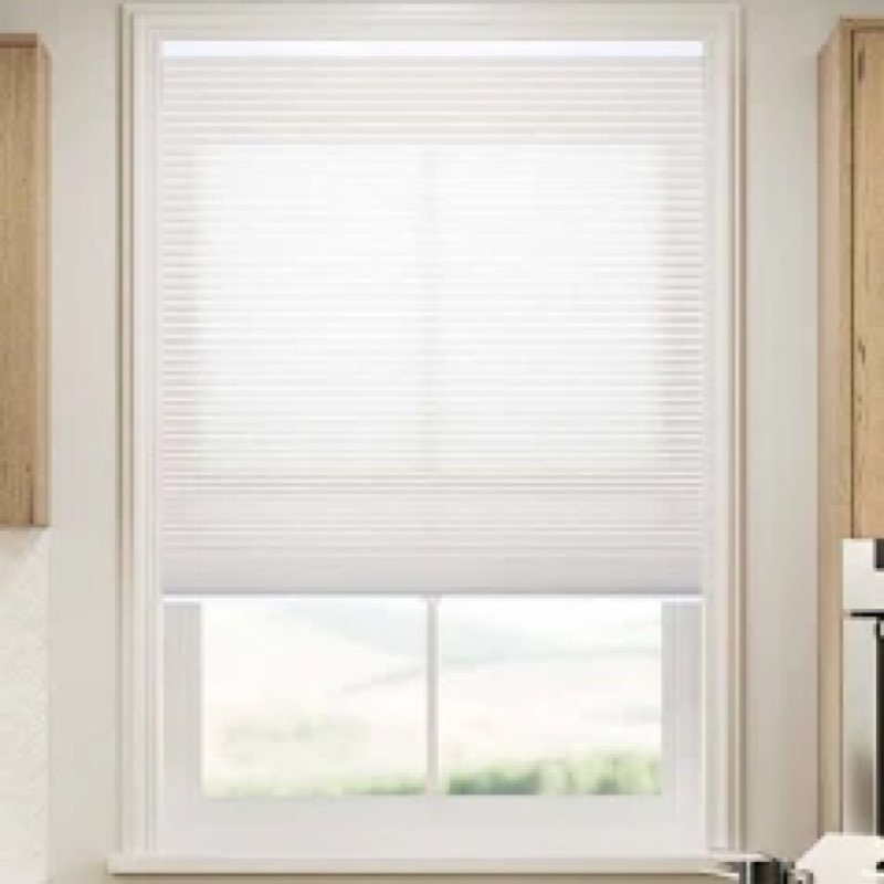 LazBlinds No Tools No Drill Cordless Cellular Shades, Top Down Bottom Up (TDBU) Honeycomb Shades for