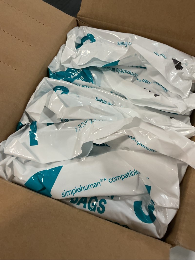 Condition photo showing New/Like New for plasticplace custom fit trash bags, compatible with simplehuman code j packs, white drawstring garbage liners 10-10.5 gallon, 21'' x 28'' (20 count/5 pack) 100 count/ 5 packs of 20