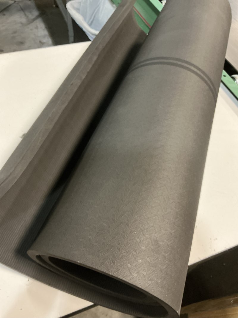 Condition photo showing As Is for (similar) amazon basics extra thick exercise yoga mat with carrying strap black 1/2 inch