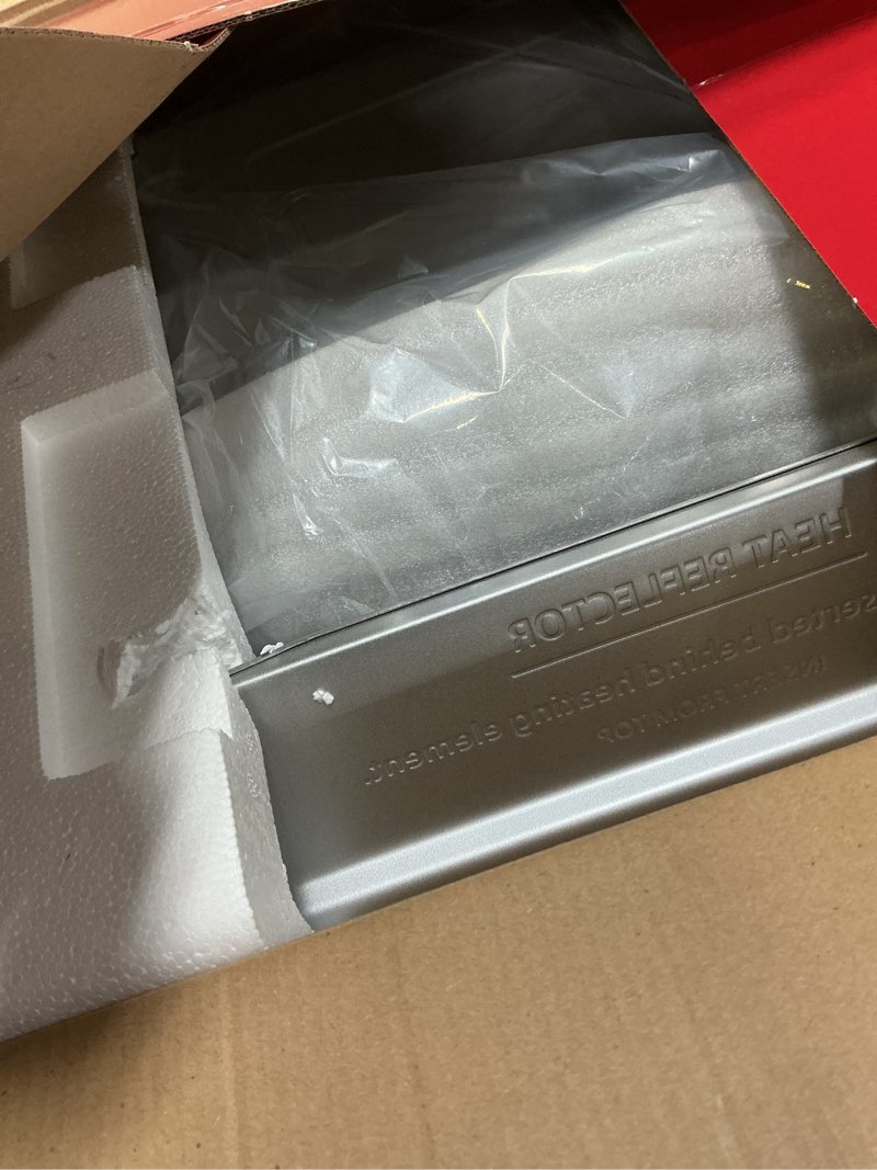 Condition photo showing As Is for Ronco 6000 Platinum Series Rotisserie Oven, Digital Display, 12-Pound Capacity, Auto Shutoff, Includes Rotisserie Spit, Multi-Purpose Basket, 3 Cooking Functions: Rotisserie, Sear and No Heat Rotation New Digital 6000 Platinum Series