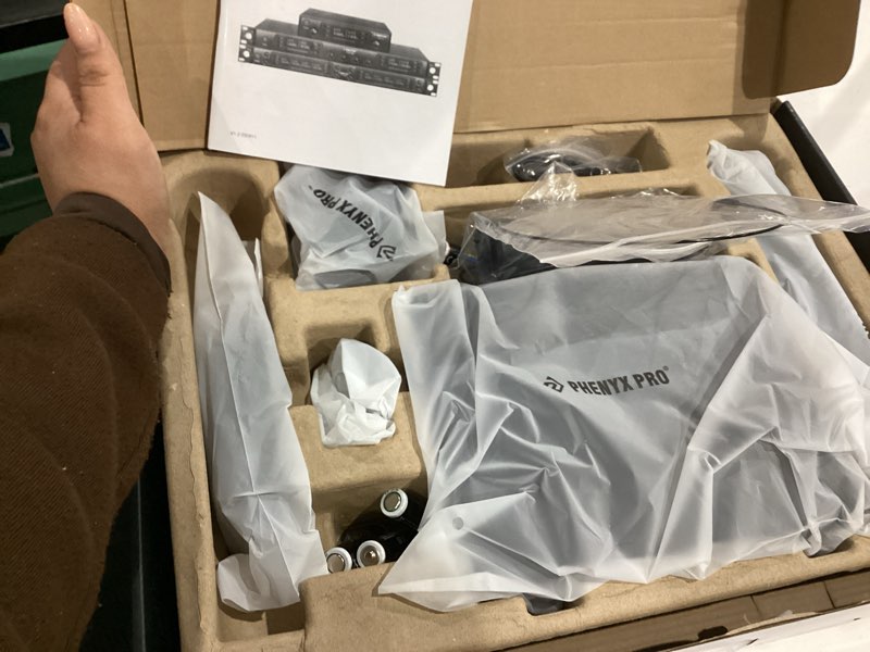 Condition photo showing Good Condition for Phenyx Pro Wireless Microphone System, Dual Mic Set with Handheld/Bodypack/Lapel Mics,Auto Scan, 2x100 UHF Frequencies,328ft Range,Cordless Microphone for Singing, Karaoke, Church(PTU-71-1H1B)