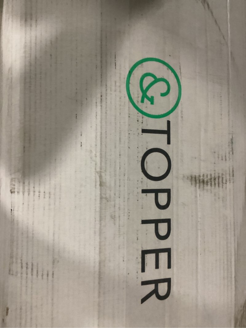 Condition photo showing New/Like New for Tuft & Needle Mattress Topper, King Size, 2 inches of our Breathable, Supportive Adaptive Foam, Luxe Gray Cover, CertiPUR-US and Greenguard Gold Certified
