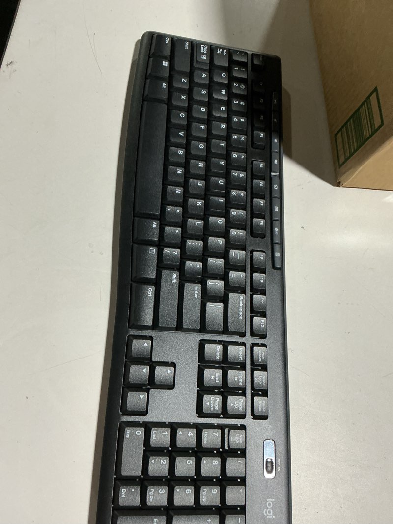 Condition photo showing As Is for Logitech K270 Wireless Keyboard for Windows, 2.4 GHz Wireless, Full-Size, Number Pad, 8 Multimedia Keys, 2-Year Battery Life, Compatible with PC, Laptop, Black Black 1 Pack Keyboard