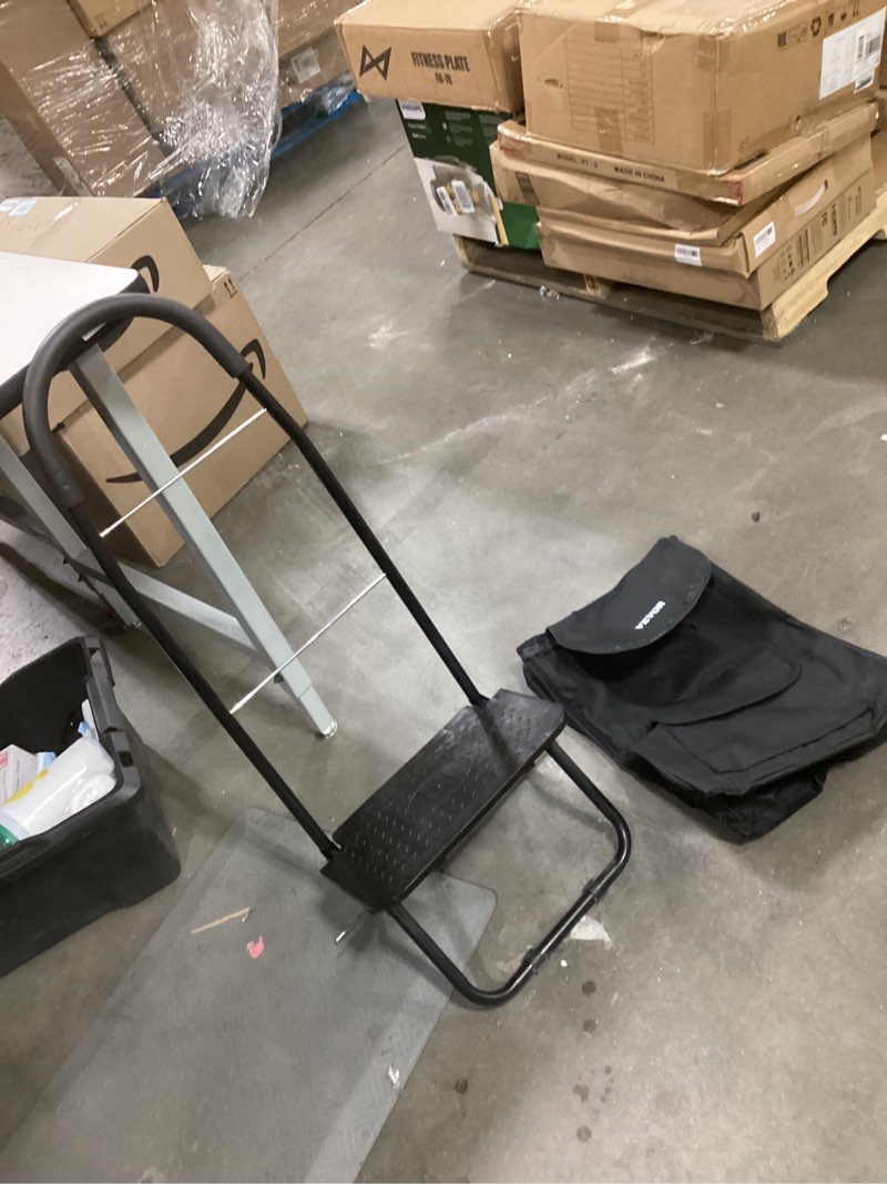 Condition photo showing As Is for ((Similar))Vive Step Stool with Handle for Elderly - Bariatric Heavy Duty Step Stool for Adults, Step Stool for Bedside for Adults - Up to 300 Pounds -Stool with Handle for Handicap - Lightweight Bath Stool Black