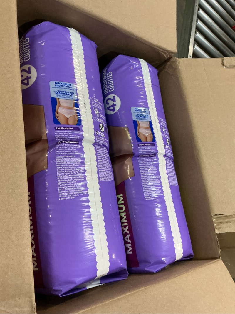 Condition photo showing Good Condition for Always Discreet Incontinence Underwear Women's - Maximum Protection - Small/Medium - 84ct