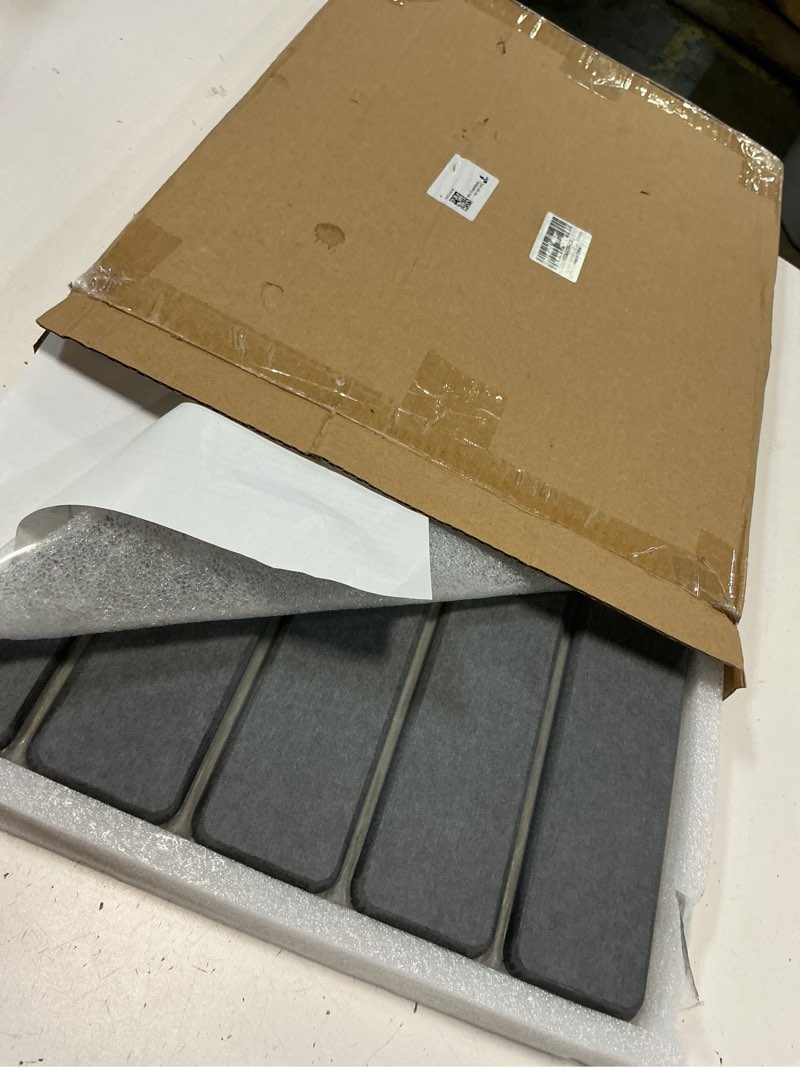 Condition photo showing Good Condition for Large Stone Dish Drying Mats for Kitchen Counter, 24"(L)×16"(W), Drying Collapsible Dish Drying Mat, Eco-Friendly Absorbent Diatomaceous Earth Mats for Dishes Bottles Cups - Dark Grey Abstract 24" x 16"