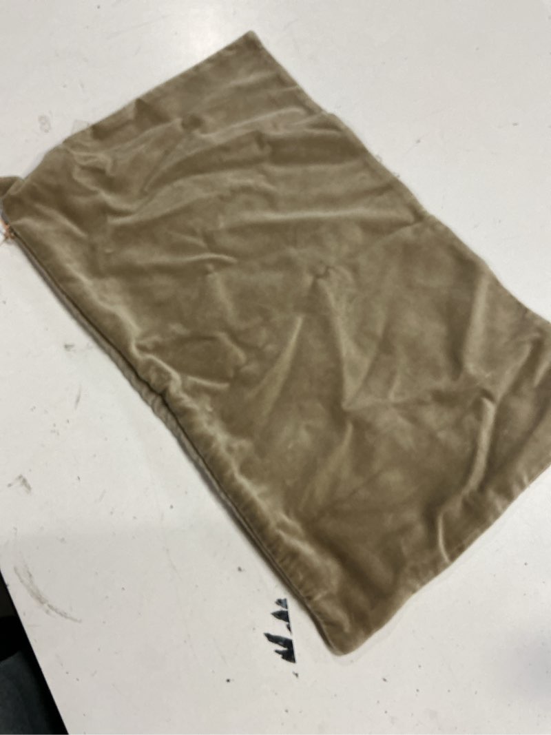 Condition photo showing Good Condition for quince 12”x20” velours 100% cotton zip up pillow case (color may vary ours is dune)