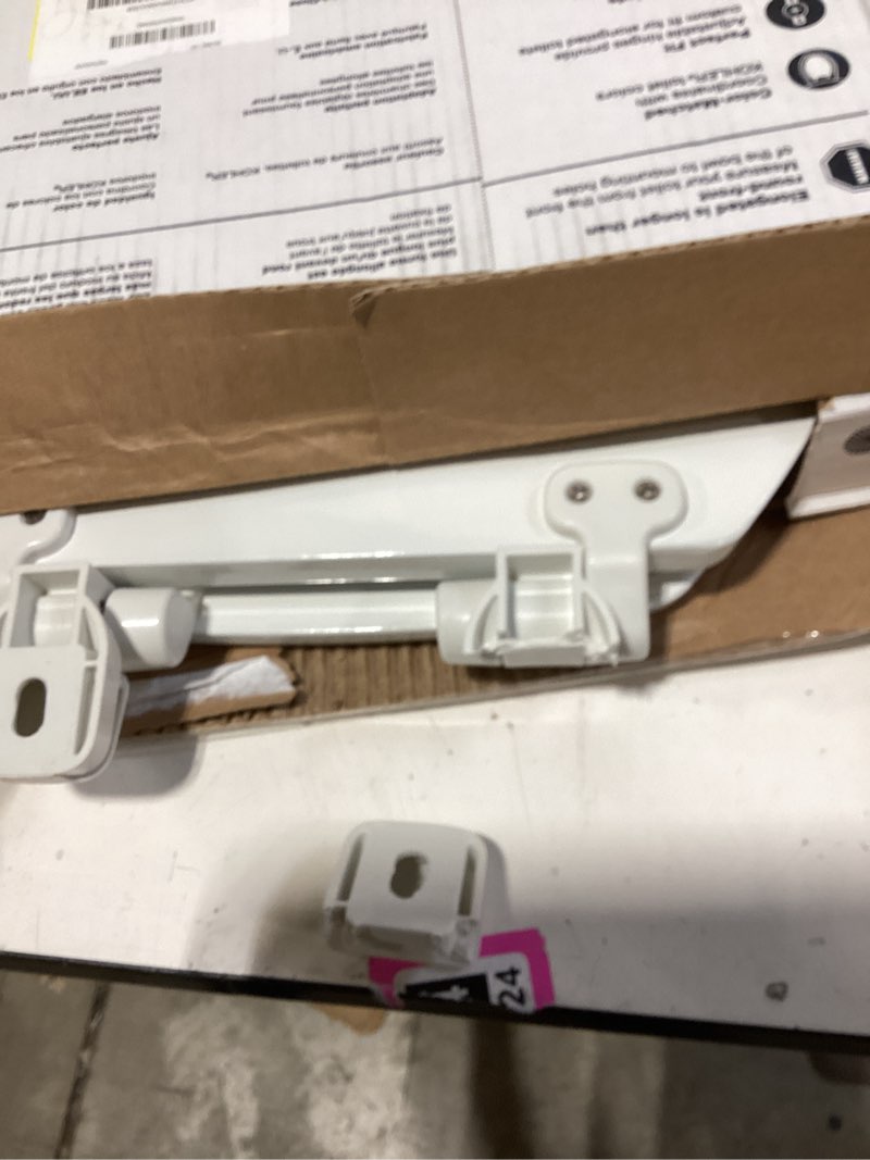 Condition photo showing As Is for kohler stonewood quiet-close elongated toilet seat, slow close design, durable wood, easy installation, universal fit, white finish, k-20466-0