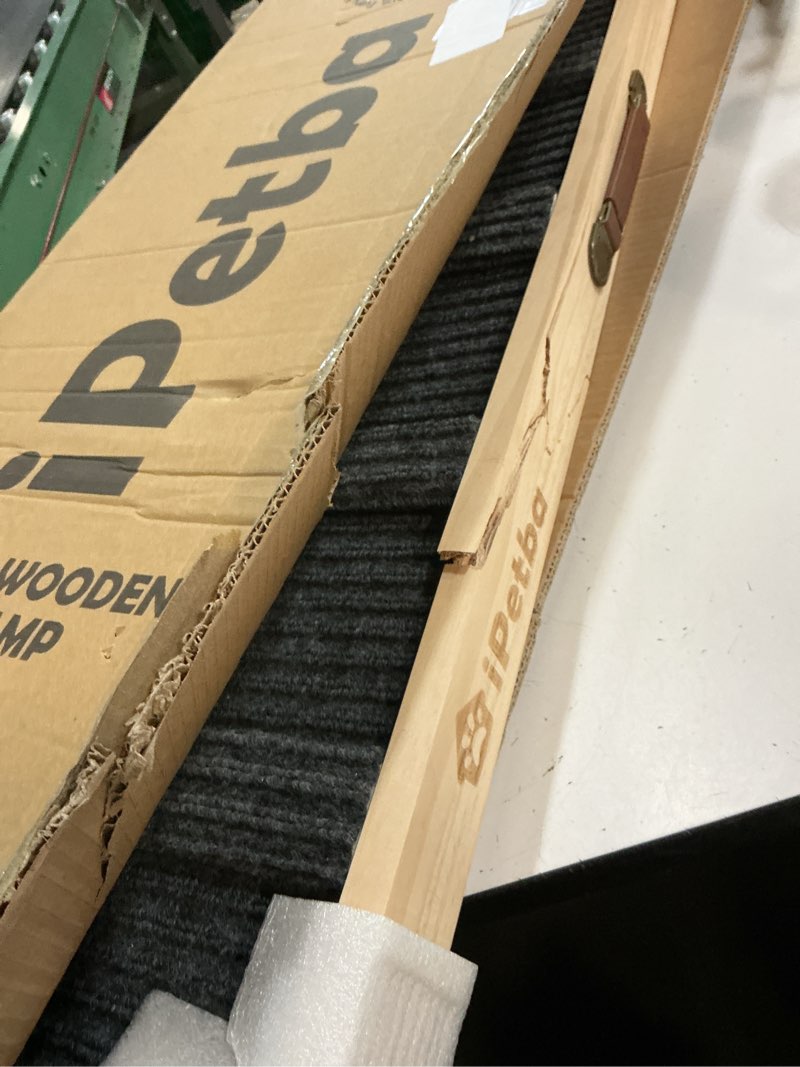 Condition photo showing As Is for dog ramp for bed & couch for small & medium dogs - joint-friendly, anti-slip, adjustable, odor-free, up to 70 lbs up to 70 lbs-indoor