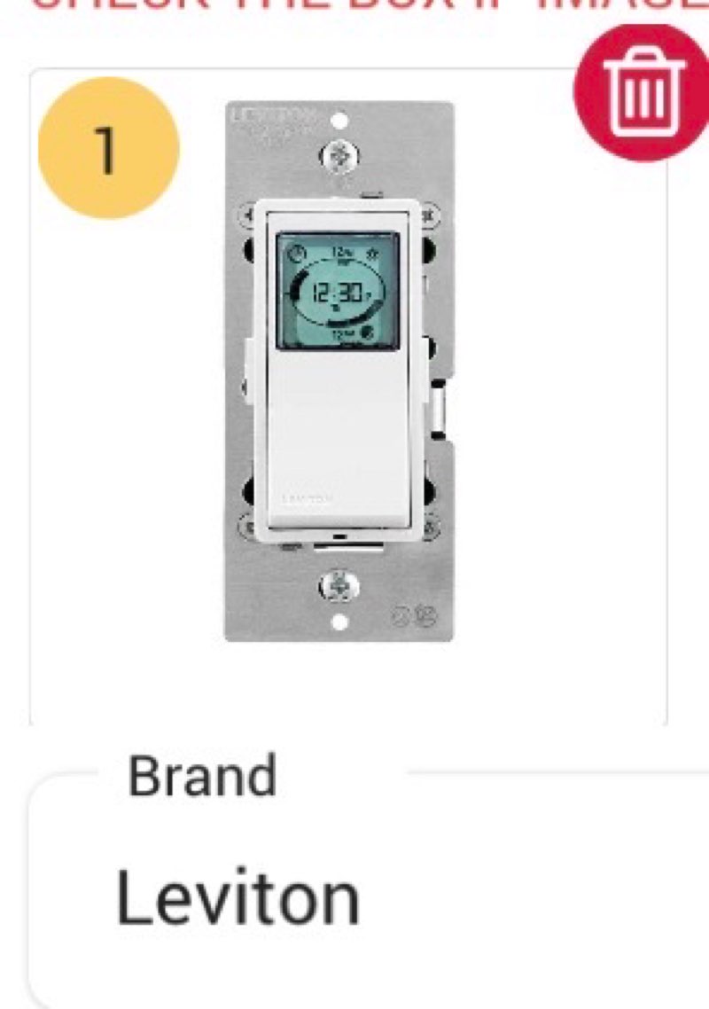 Leviton VPT24-1PZ Vizia+ Decora 24 Hour Astronomical Timer - White Ivory Light Almond (Pkg of 5)