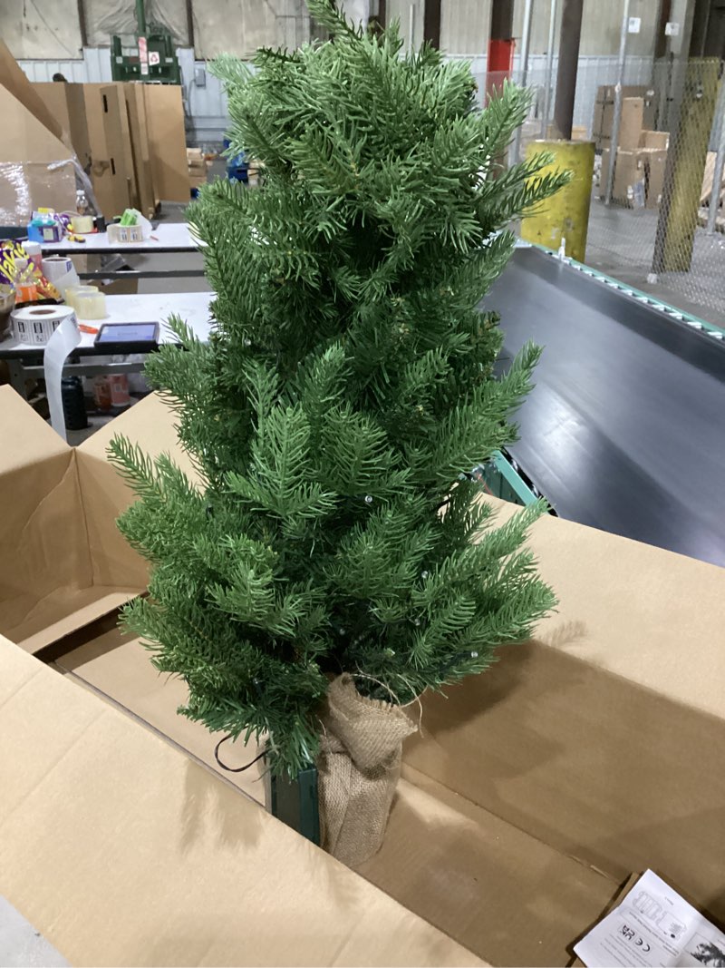 Condition photo showing Good Condition for 3ft Pre-Lit Mini Fir Christmas Tree,Artificial Pine Xmas Tree,106 PE Branches Tips & 84 PVC Branches