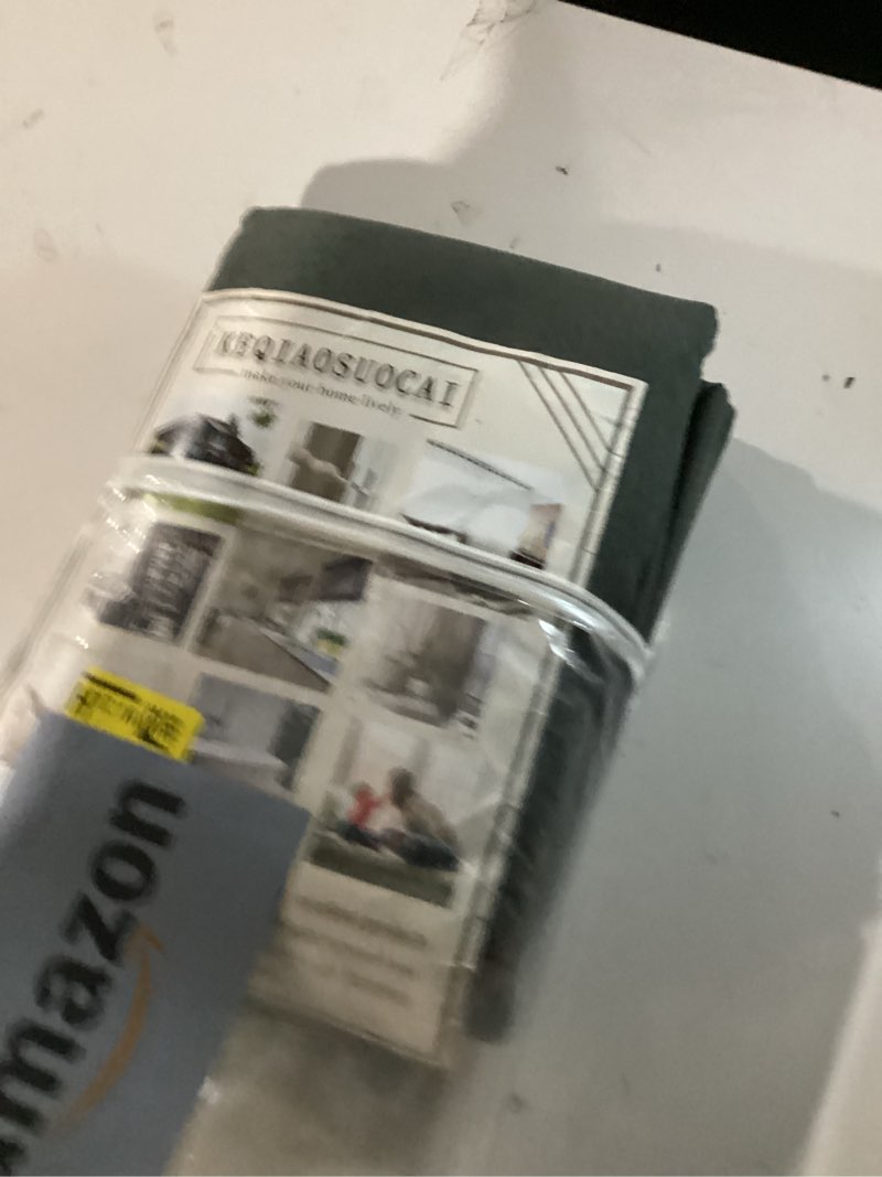Condition photo showing New/Like New for Charcoal/Dark Grey Burlap Textured Linen 100% Blackout Curtains for Bedroom - 63 Inches Long Room Darkening Thermal Insulated Window Treatment Curtains for Living Room(2 Panels,W 52 x L 63 Inch,Gray)
