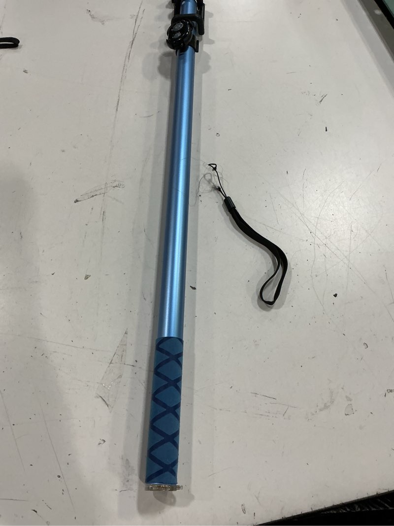 Condition photo showing As Is for ( incomplete ) 118'' 9.8ft long selfie stick for iphone, android, extended super long pole, selfie stick tripod with remote, for selfies/video recording, includes phone tripod, bluetooth wireless remote (20 to 118\") 118in