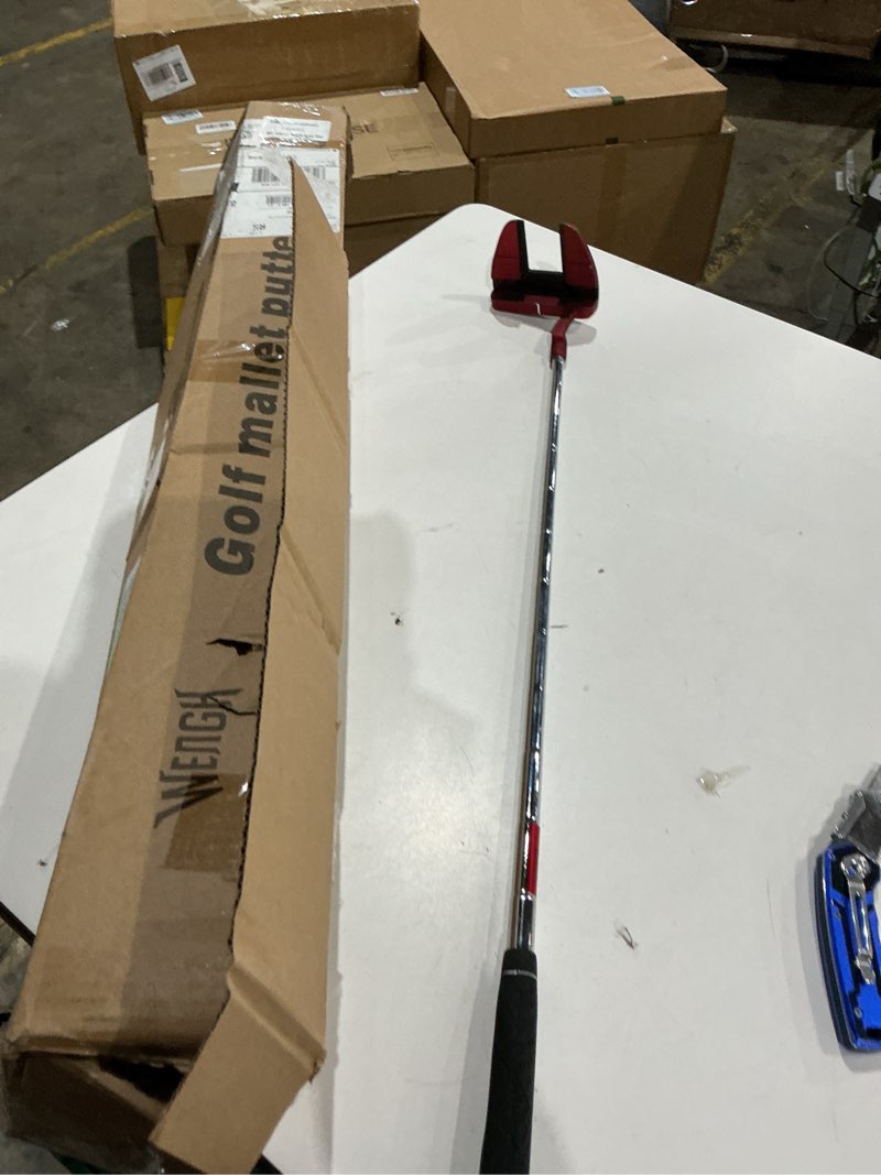 Condition photo showing Good Condition for b7 custom long red wing putter w karma big softy counter balanced putter grip