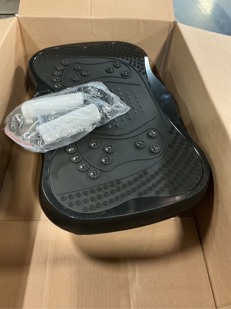 Condition photo showing As Is for Vibration Plate Exercise Machine, 130 Levels Full Body Workout Vibrating Plate for Lymphatic Drainage Weight Loss, 450 Lbs Capacity Shake Fitness Platform with Resistance Bands Bluetooth for Women Men