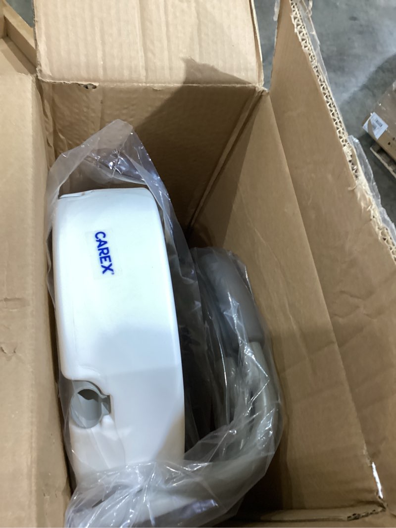Condition photo showing Good Condition for carex 3.5 inch raised toilet seat with arms, elongated toilet seat riser, up to 250 lbs capacity, elevating & raising seat for elderly & handicap, universal, slip-resistant with padded handles, white