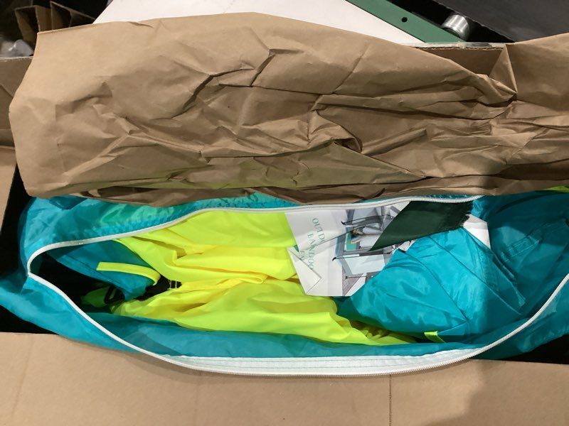 Condition photo showing As Is for baby playpen with canopy, portable baby beach tent, toddler play yard indoor and outdoor, foldable mosquito net for infant - green