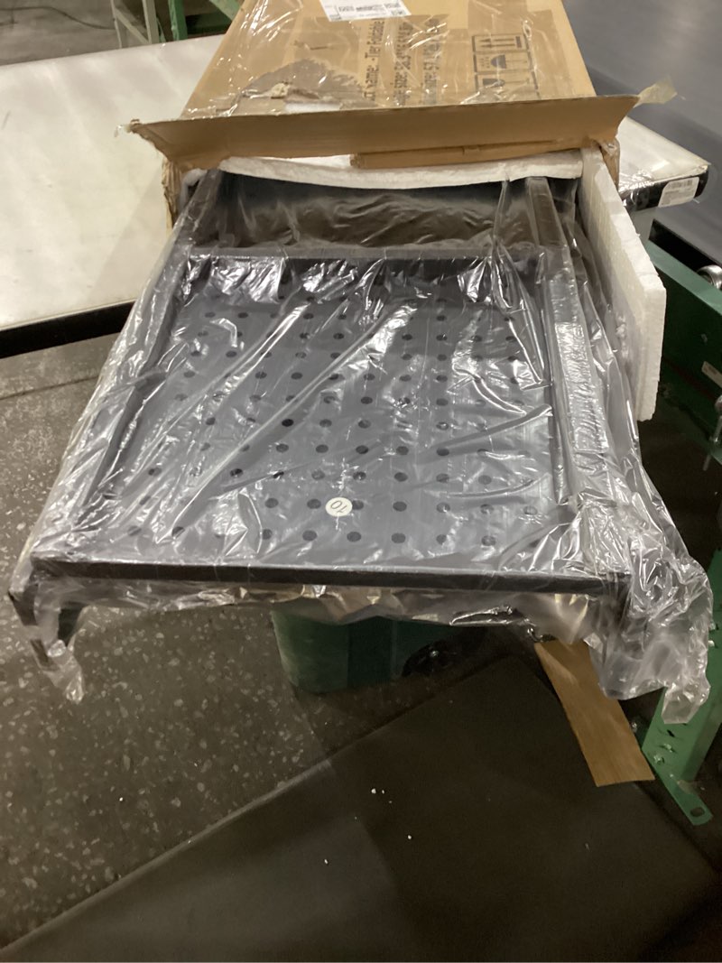 Condition photo showing New/Like New for Himix Storage Shelves with 20 Hooks, 5-Tier Collapsible Organization Storage Rack Bookshelf Folding Pantry Shelves Cube Shelf Wire Shelving Holds 440 Ibs for Garage Kitchen Room, Black 5-Tier Black