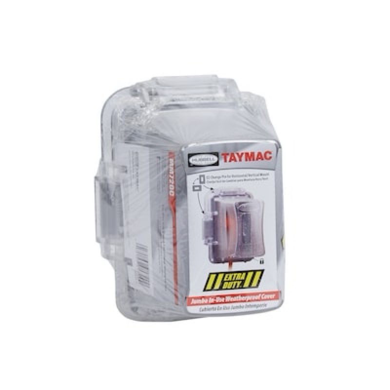 Hubbell 1 -Gang Rectangle Clear Plastic Weatherproof Electrical Box Cover