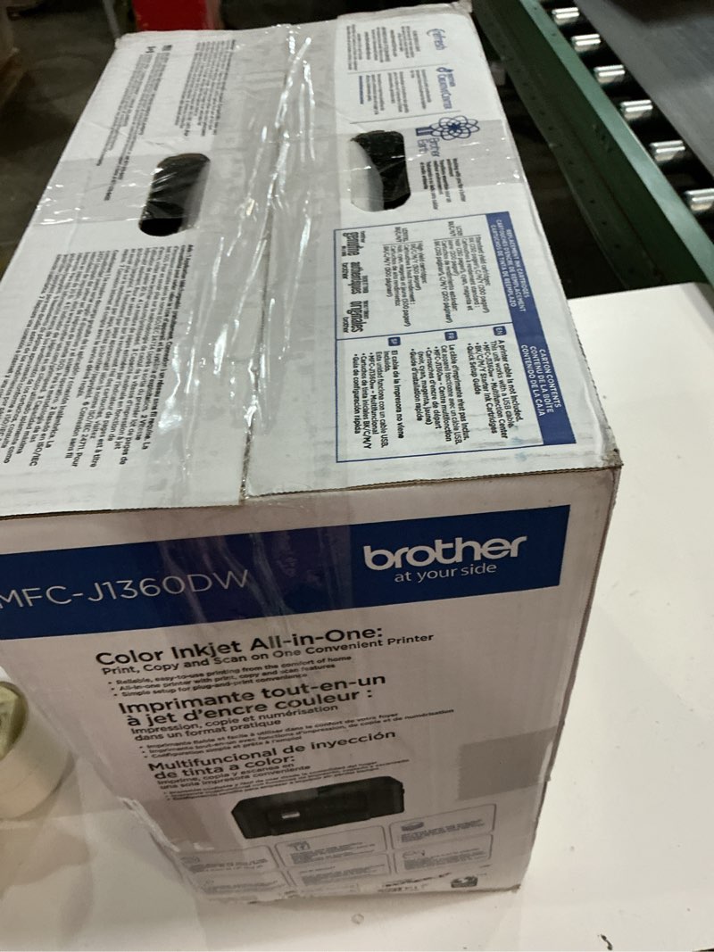 Condition photo showing As Is for brother work smart 1360 wireless color inkjet all-in-one printer with automatic duplex printing and 1.8” color display | includes refresh subscription trial(1) (mfc-j1360dw) (uses lc501 series inks) current model: mfcj1360dw new