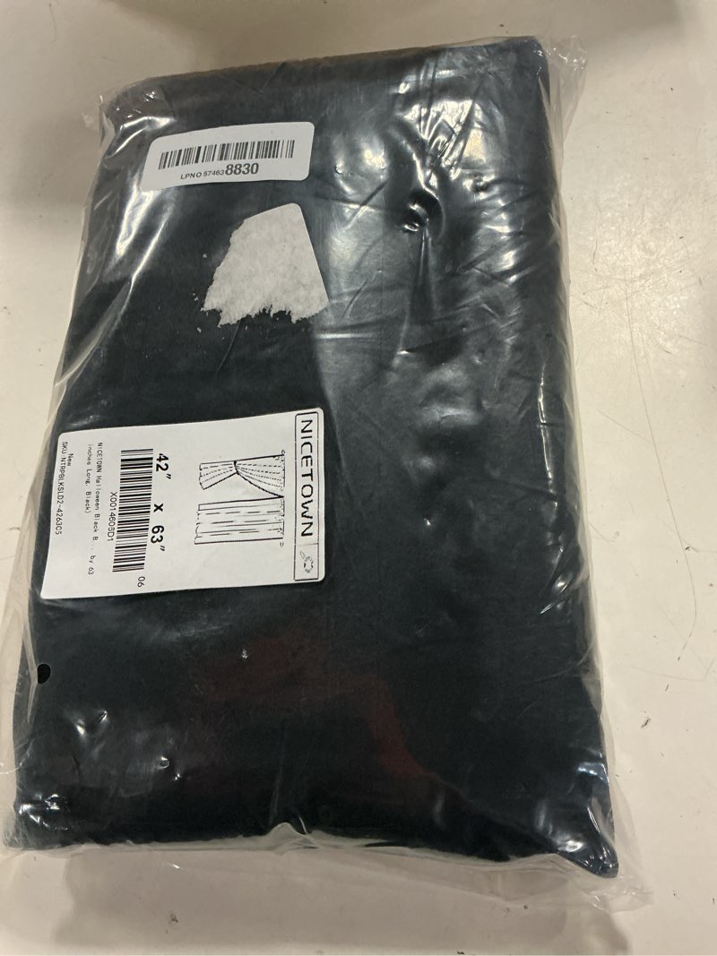 Condition photo showing New/Like New for nicetown black out curtain blinds for bedroom 2 panels 42" wide by 63" long | rod pocket thermal insulated shades, noise reducing, light blocking, room darkening decor for kitchen window treatments