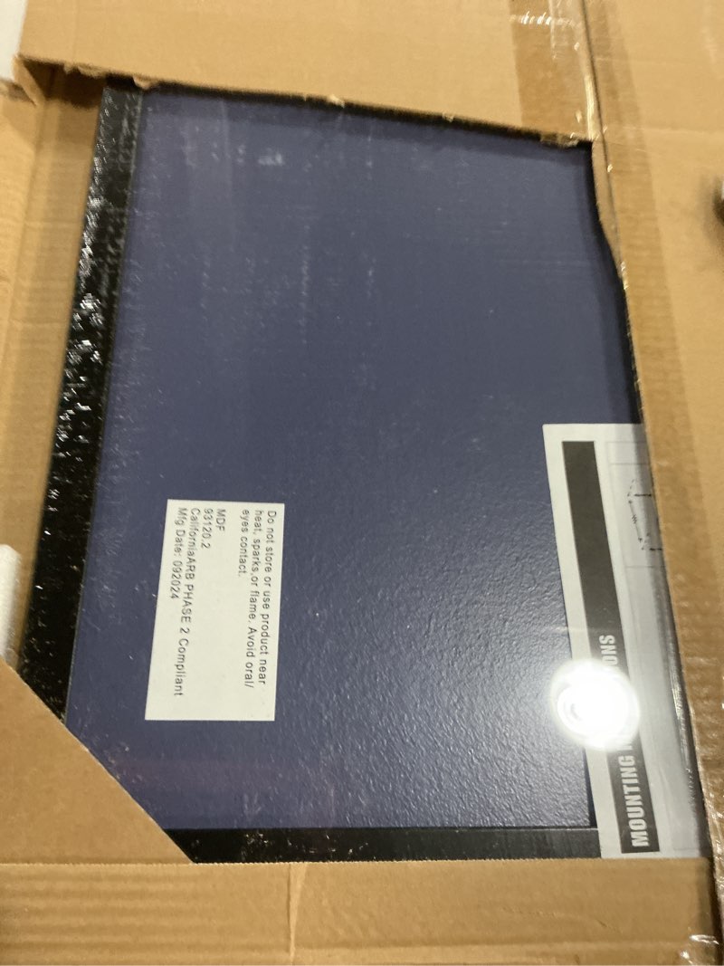 Condition photo showing As Is for ORIENTOOLS Black Cork Board, 24" x 36" Black Bulletin Board, Framed Cork Board, Hanging Corkboards for Wall, Wooden Frame Vision Board Cork Notice Board with Frame, Pinboard for Office, Home, School Black-36"x24"