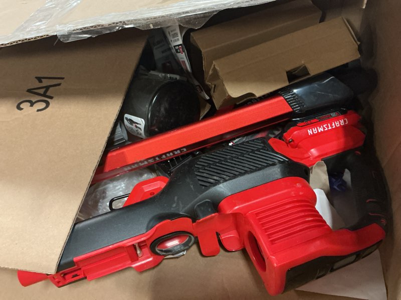 Condition photo showing As Is for craftsman v20 cordless stick vacuum kit, removable battery included (cmcvs001d1)