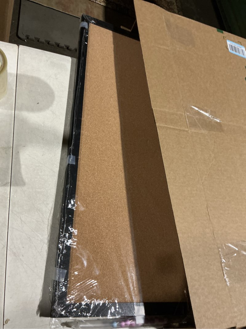 Condition photo showing Good Condition for 20” x 28” Cork Boards for Walls with Black Wooden Frame 1pack, Whiteboard and Cork Board Combo Double Sided Office Board for Wall Organizer, Bulletins Board Hanging Pin Board for School Home Office Black 20" x 28"