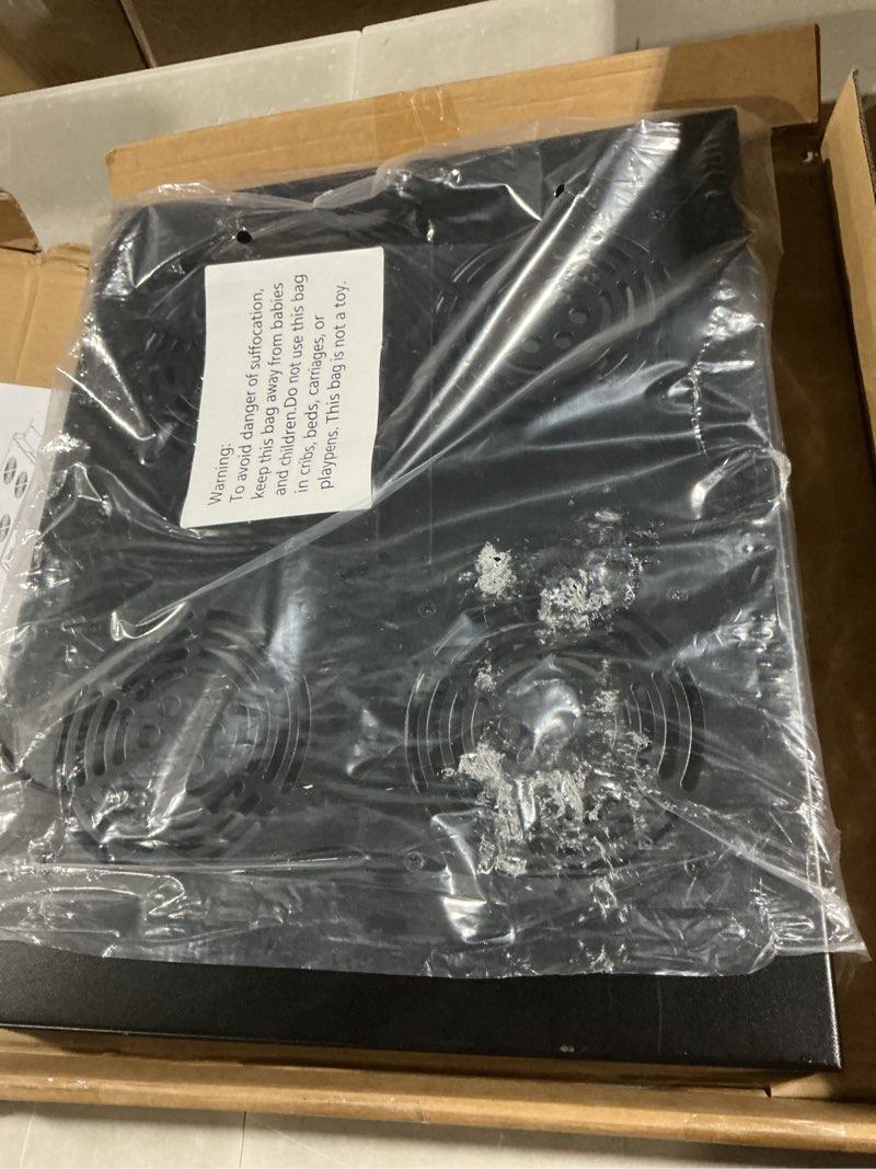 Condition photo showing Good Condition for tecmojo 1u rack mount cooling fans, 4 fans cooling system with thermostat,digital heat monitor display & overheat alarm sensor, adjustable temperature control and depth