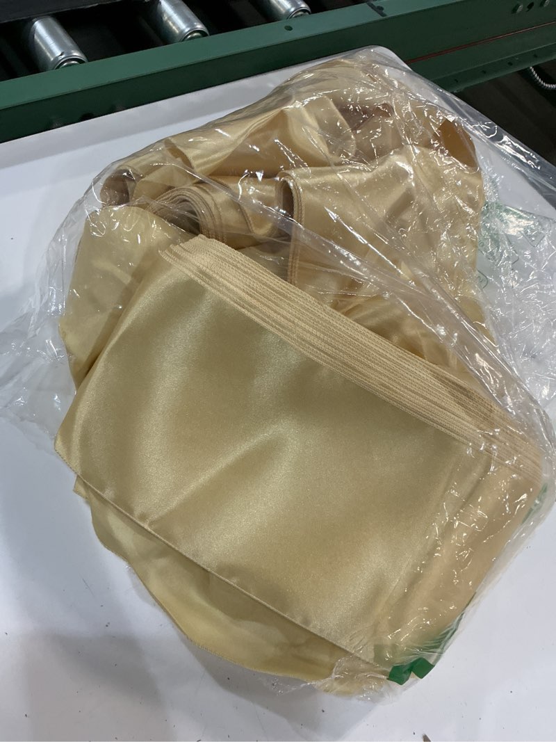 Condition photo showing Good Condition for gold satin chair sashes, 6 x 108 inch, 50 pcs | universal chair cover, wedding reception events banquets party, hotel event decorations gold 6"x108"-50 pack
