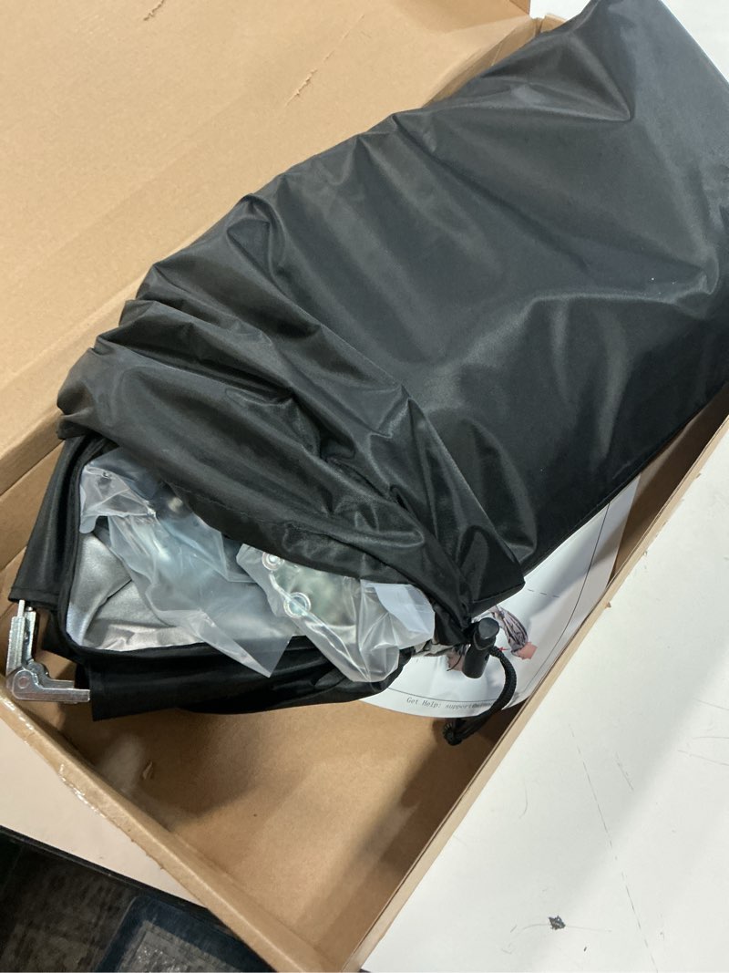 Condition photo showing Good Condition for XL Universal Chair Canopy Umbrella, UPF 50+ Foldable Sun Shade Attachment with Adjustable Clamp, Fits Most Brands’ Beach, Camping, Lawn, Tanning, Zero Gravity, Lounge & Fishing Chairs Black_1Pack XL