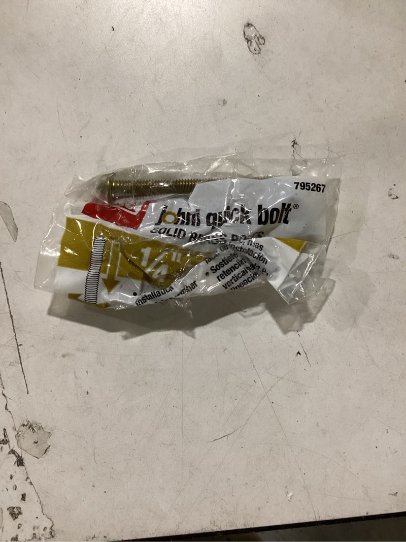 Condition photo showing Good Condition for (Missing Part)Oatey Johni Quick Bolts Brass Toilet hardware kit