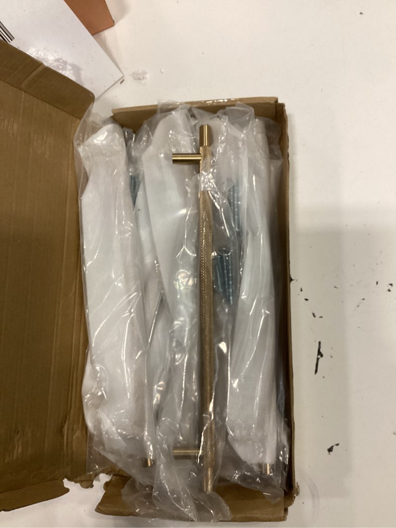 Condition photo showing New/Like New for amerdeco 10 pack champagne bronze knurled cabinet pulls 10 inch hole centers kitchen cabinet handles hardware kitchen handles for cabinets handles ih0006 10"/254mm hole center champagne bronze