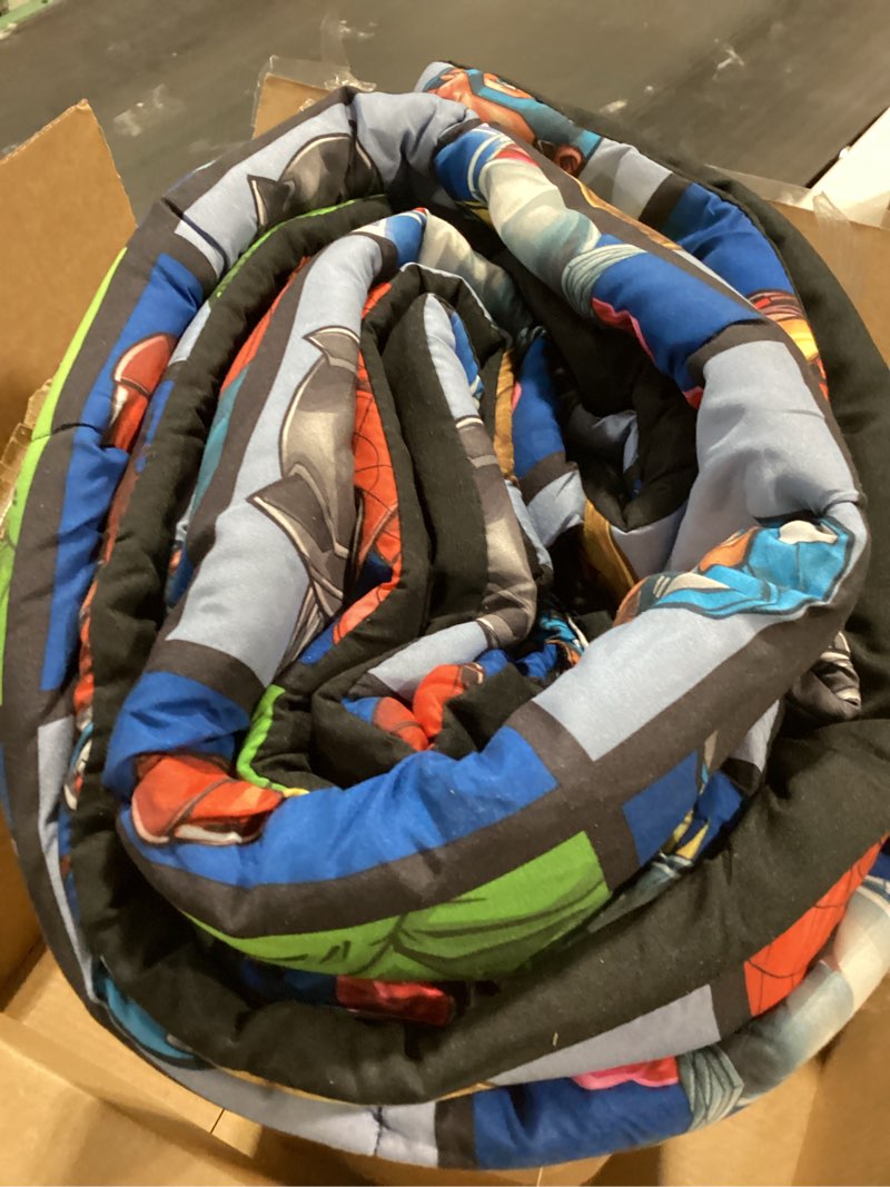 Condition photo showing Good Condition for marvel avengers team  twin bed - includes reversible comforter  - super soft fade resistant polyester - (official marvel product) blue twin