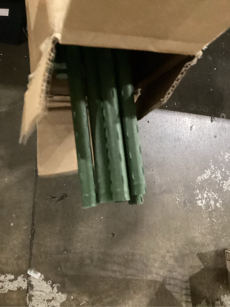 Condition photo showing Good Condition for 6 pack tomato cage for garden, 48 inches metal garden stakes, plant support cages trellis for garden and pots, tomato trellis for potted plants, trellis for climbing plants outdoor,green 48'' x 12''