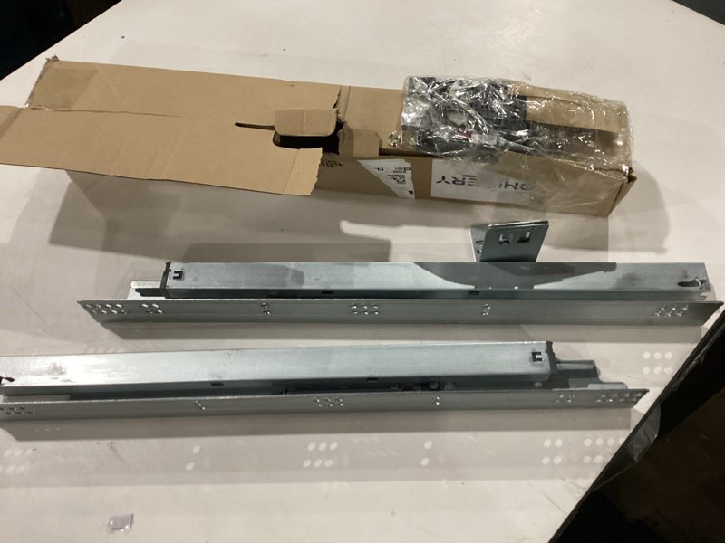 Condition photo showing New/Like New for Chibery 12 15 18 21 Inch Undermount Soft Close Drawer Slides, Full Extension 3D Locking Device, Rear Mount Brackets, Concealed Bottom Mount Rails for face Frame Cabinet, 100 LB?21 inch, 1 Pair? 1 21 Inches