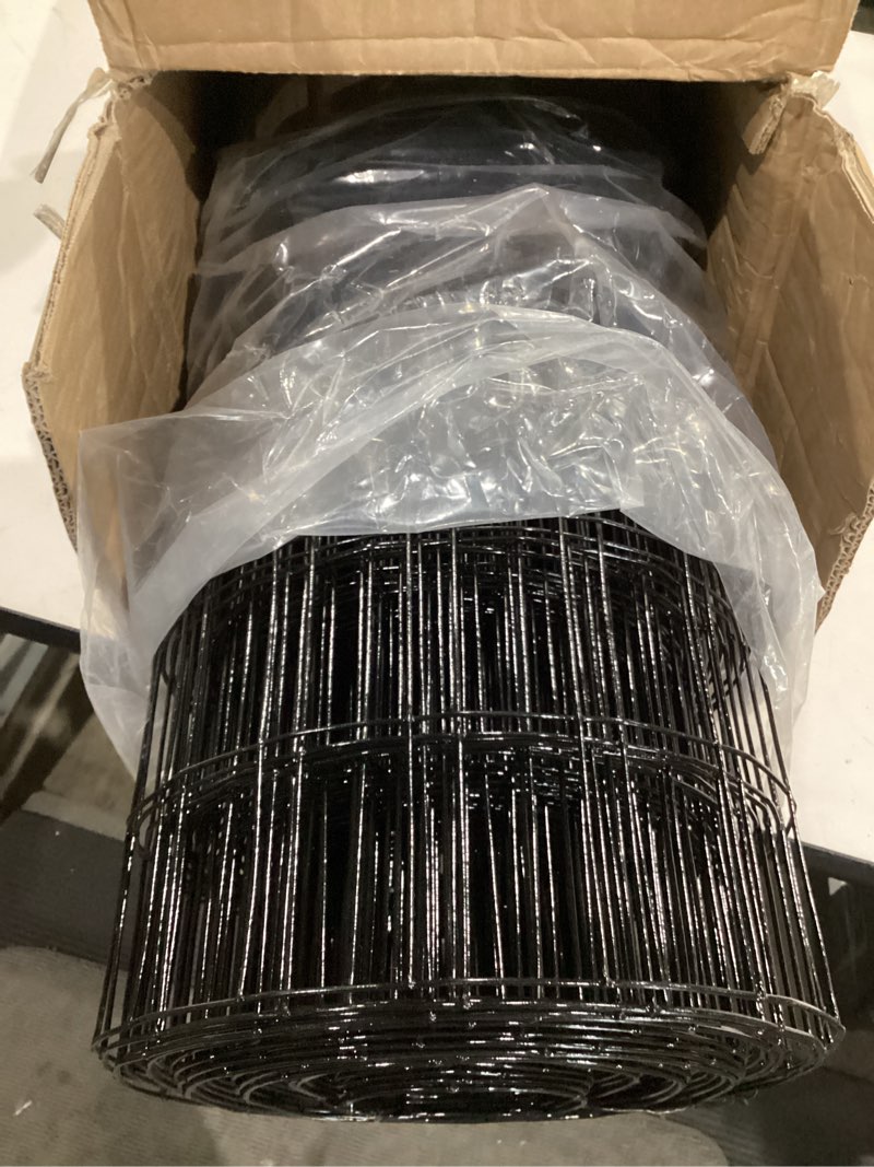 Condition photo showing Good Condition for welded wire fencing 36 inch x 100 foot, 2 inch x 3 inch 16ga black hardware cloth pvc coated garden border fencing roll vinyl coating metal wire mesh for yard vegetable goat protection poultry netting 36"×100'