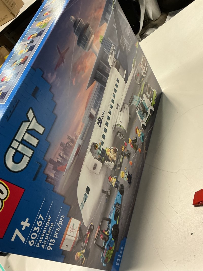 Condition photo showing New/Like New for LEGO City Passenger Airplane Toy - Building Toys Set for Boys & Girls, Ages 7+ - Educational Gift for Kids - W/Buildable Vehicle Toys & 9 Minifigures - 60367 Standard Packaging