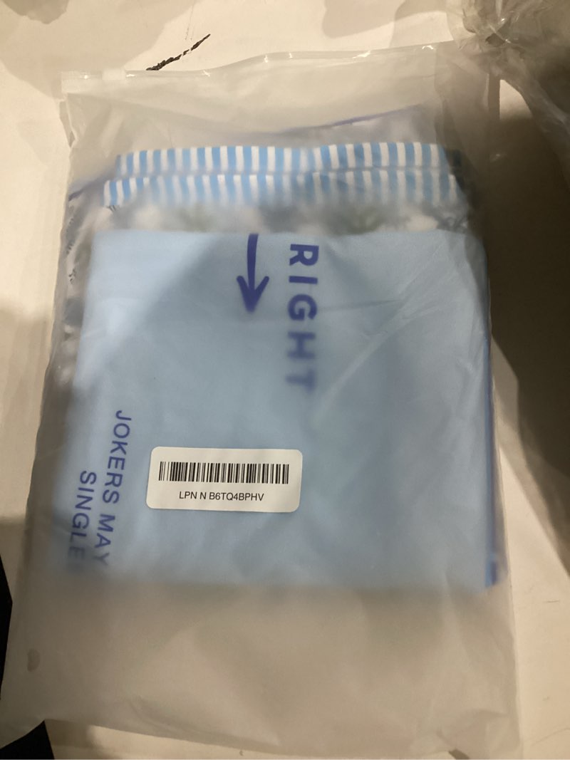 Condition photo showing Good Condition for Mahjong Tablecloth 55" x 55" Polyester Blue Block Print Floral Flower Square Instructional Design with Rules for Family Game Night Party Favor Supplies