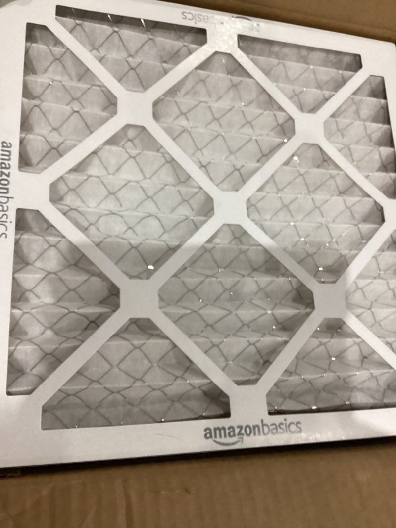 Condition photo showing As Is for Amazon Basics Merv 5 AC Furnace Air Filter 14x14x1 inches, Pack of 6 (Actual size: 13.75" x 13.75" x 0.75") 14x14x1 Merv 5
