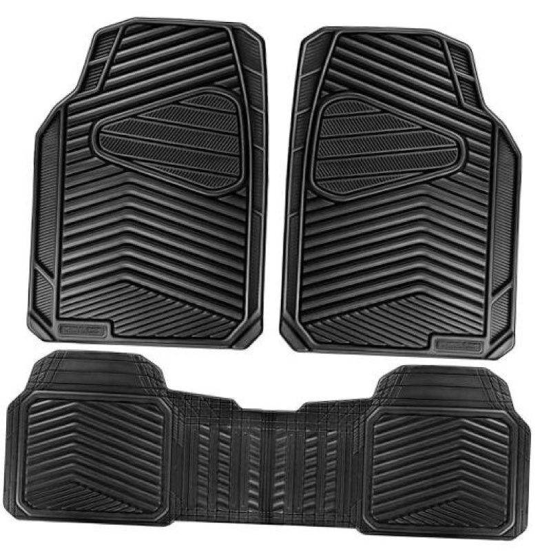 rubber car mats,car floor mats all weather,car full set 3 piece all black (similar no same)