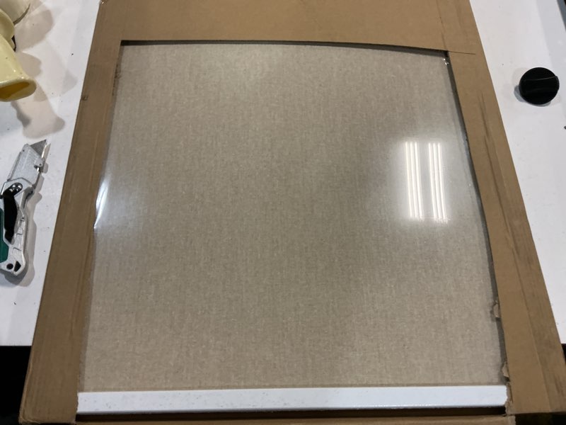 Condition photo showing New/Like New for dahapyboo cork board with linen white,bulletin board 30"x20" hanging corkboards for office home school message board or vision board decoration. white-1p 30" x 20"