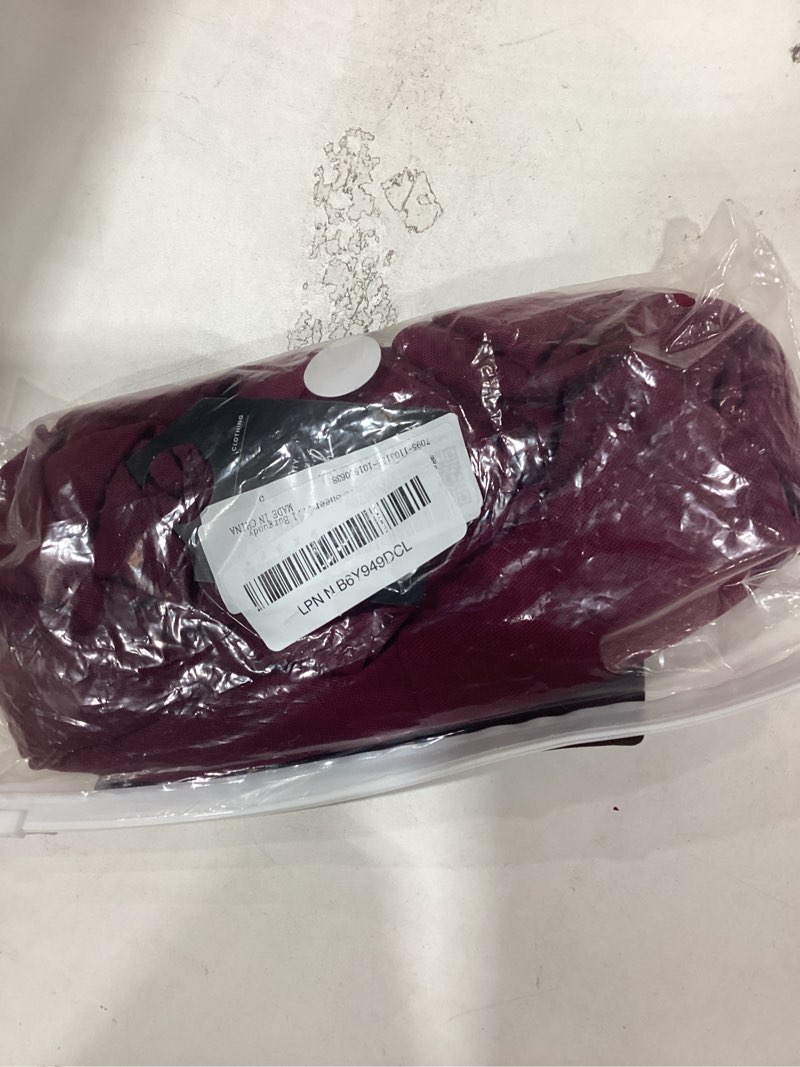 Condition photo showing New/Like New for Allegra K Women's 3/4 Sleeve Sheer Mesh Shrug Open Front Cropped Bolero Cardigan Small Burgundy