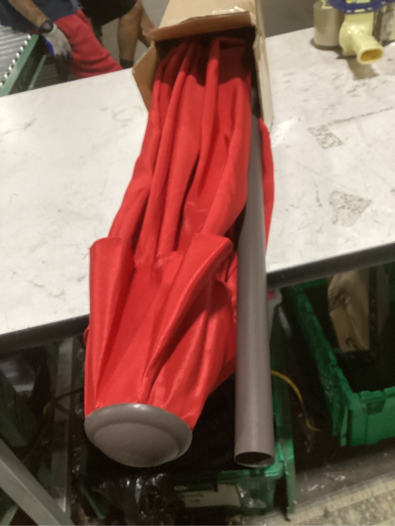 Condition photo showing Good Condition for rectangular patio umbrella - 10 ft easy crank sun shade with push button tilt for outdoor furniture, deck, backyard, or pool by pure garden (red)