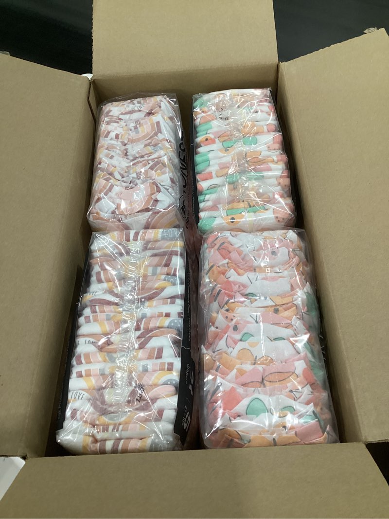 Condition photo showing Good Condition for the honest company comfort dry disposable diapers for sensitive skin, hypoallergenic, wingin' it + catching rainbows, super club box size 5 (27 lbs) 84 count size 5 (84 count) wingin' it + catching rainbows