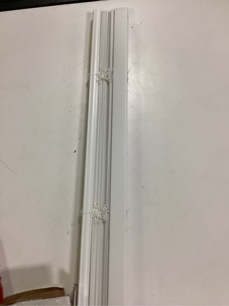 Condition photo showing Good Condition for mainstays 1" cordless vinyl light filtering mini blinds, 1-piece, white, 35" w x 64" l
