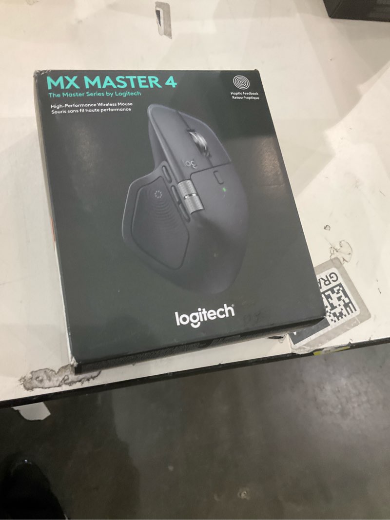 Condition photo showing New/Like New for Logitech MX Master 4, Ergonomic Wireless Mouse with Advanced Performance Haptic Feedback, Ultra-Fast Scrolling, USB-C Charging, Bluetooth, Windows, MacOS - Graphite Graphite Mouse